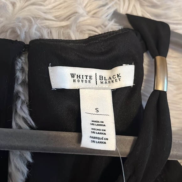 White House Black Market Black and Red Cut Out Midi dress NWT - Picture 3 of 5